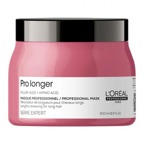 L'Oreal Professionnel Serie Expert Filler-A100 + Amino Acid Pro Longer Professional Hair Masque, Lenghts Renewing For Long Hair, 500ml