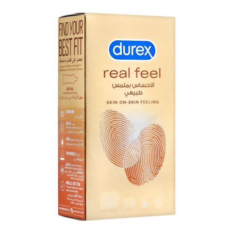 Durex Real Feel Skin-On Skin Feeling Condoms, 12-Pack