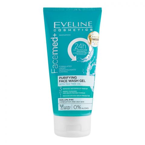 Eveline Face Med + Purifying With Tea Tree Oil Face Wash Gel, 150ml