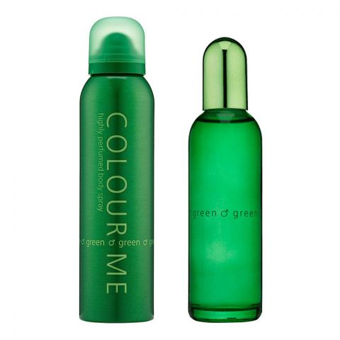 Milton Lloyd Color Me Green Homme Set For Men, Eau De Toilette, 90ml + Body Spray, 150ml