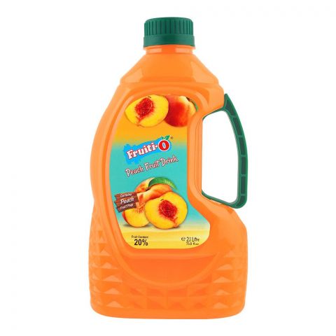 Fruiti-O Peach Fruit Drink, Bottle, 2.1 Liter