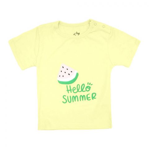 The Nest Single-Jersey Summer Funsies Short Sleeve Tee, Sunny Lime, 5488