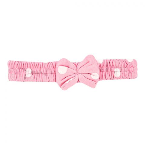 The Nest Single-Jersey Rock In Polka Dots Hair Band, Prism Pink, One Size, 6159