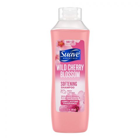 Suave Essentials Wild Cherry Blossom Softening Shampoo 665ml