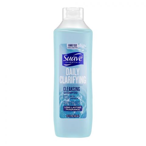 Suave Essentials Daily Clarifying Cleansing Shampoo, For All Hair Types, 665ml