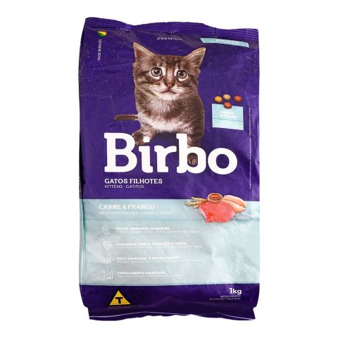 Birbo Premium Meat & Chicken Kitten Food, 1 KG
