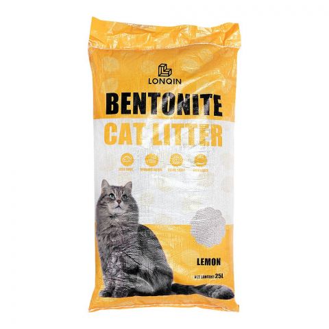 Lonqin Bentonite Cat Litter, Lemon, 25 Liter