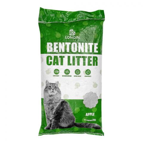Lonqin Bentonite Cat Litter, Apple, 25 Liter