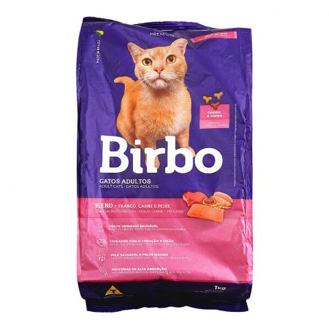 Birbo Premium Blend Chicken, Beef & Fish Adult Cat Food, 1 KG