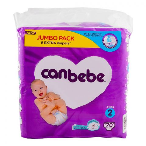 Canbebe Jumbo Mini Size 2, 3-6 KG, 70-Pack