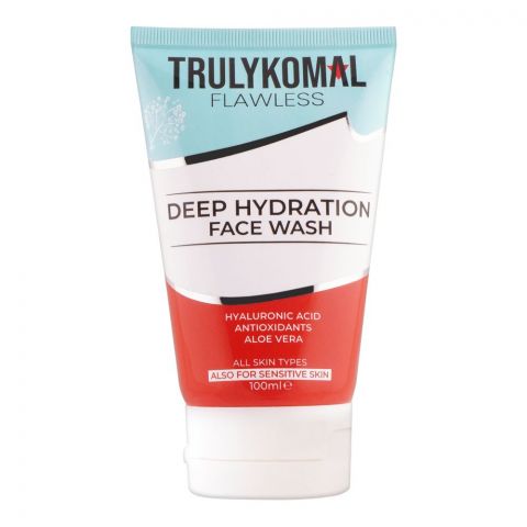 Truly Komal Deep Hydration Face Wash, For All Skin Types, 100ml