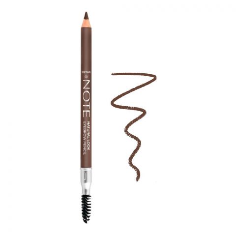 J. Note Natural Look Eyebrow Pencil, 03, Brown