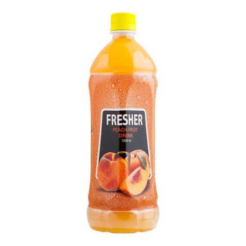 Fresher Peach Fruit Drink, Bottle, 1000ml