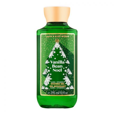 Bath & Body Works Vanilla Bean Noel Aloe + Vitamin E Shower Gel, 295ml