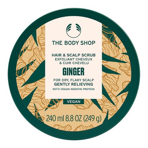 The Body Shop Ginger Vegan Hair & Scalp Scrub, For Dry, Flaky Scalp, 240ml