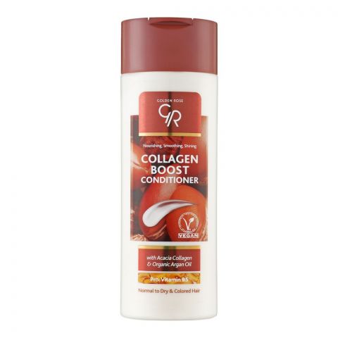 Golden Rose Collagen Boost With Acacia Collagen & Organic Argan Oil Conditioner, For Normal To Dry & Colored Hair, 430ml