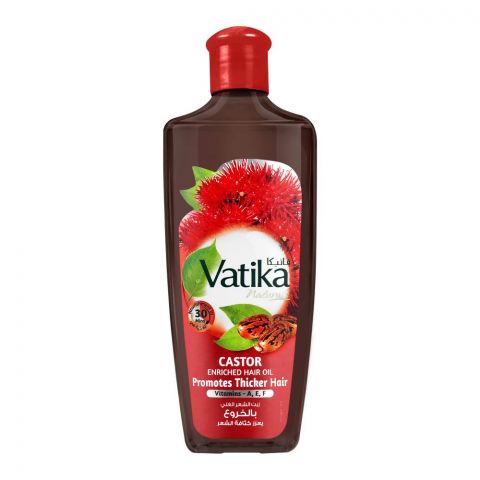 Dabur Vatika Castor Enriched Hair Oil, Promotes Thicker Hair, 200ml