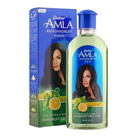 Dabur Amla Anti-Dandruff Hair Oil, For Strong & Nourished Dandruff Free Hair, 200ml