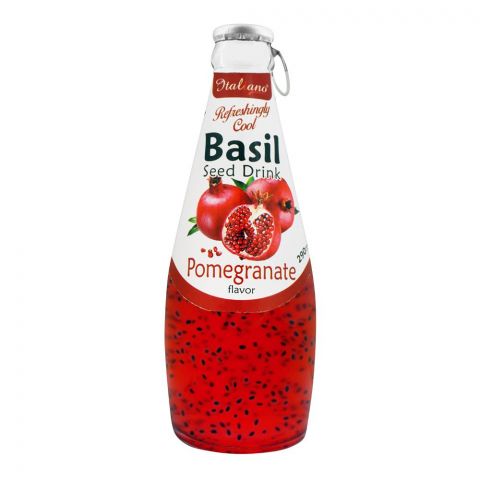 Italiano Pomegranate Flavor Basil Seed Drink, 290ml