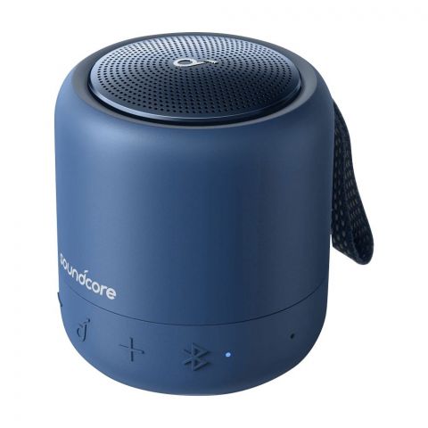 Anker Soundcore Size-Defying Bass Mini 3 Pocket Bluetooth Speaker, Blue, A3119031