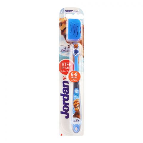 Jordan Step By Step 6-9 Years Ice Age Toothbrush With Cap, Soft, 10216