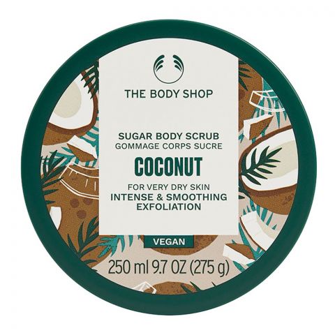 The Body Shop Coconut, Sugar Body Scrub, Vegan, For Very Dry Skin, 250ml