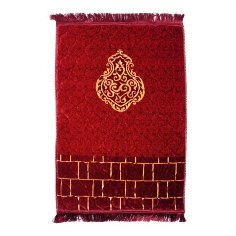 Red N Bed Ghilaf-E-Kaaba Prayer Mat, Hadiya Gift Box, Red