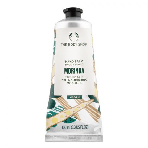 The Body Shop Moringa 96 Hours Nourishing Moisture Hand Balm, Vegan, For Dry Skin, 100ml