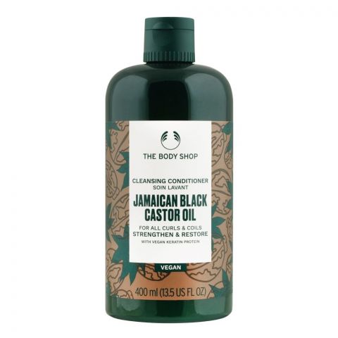 The Body Shop Jamaican Black Castor Oil, Vegan, Cleansing Conditioner, For All Curls & Coils, 400ml