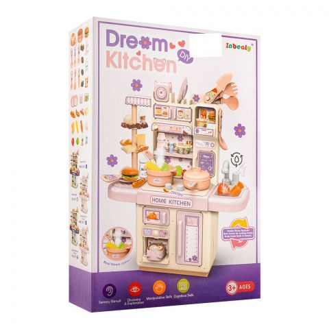Rabia Toys Dream Home Kitchen Music, Light & Spray Function, Pink, For 3+ Years