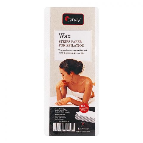 Trendy Non-Woven Epilation Waxing Strips Paper, 100-Pack