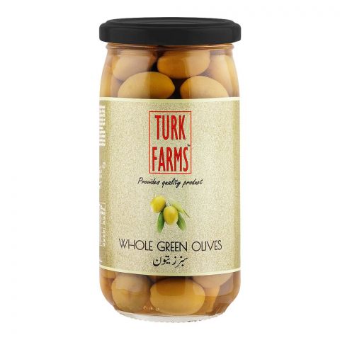 Turk Farms Whole Green Olives, 360g