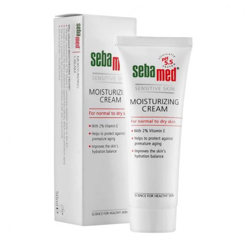 Seba Med Sensitive Skin Moisturizing Cream, For Normal To Dry Skin, 50ml
