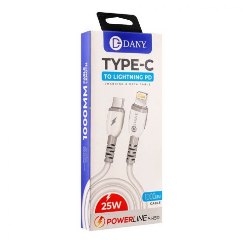Dany Powerline Type-C To Lightening PD Charging & Data Cable, SI-150