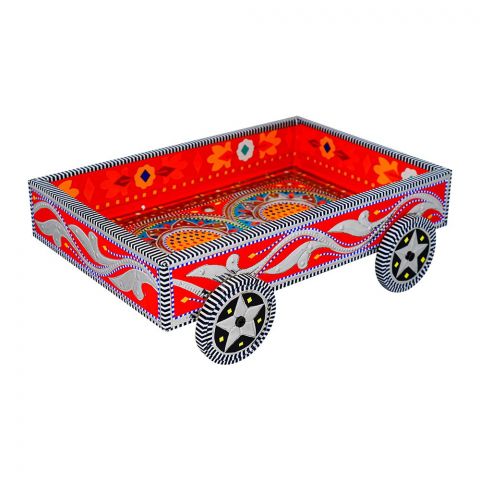 Star Shine Truck Art Floral Chamakpatti Wheel Tray, WT01