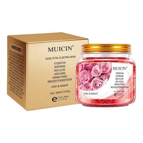 Muicin Rose Petal Day & Night Sleeping Mask, For All Skin Types, 280g