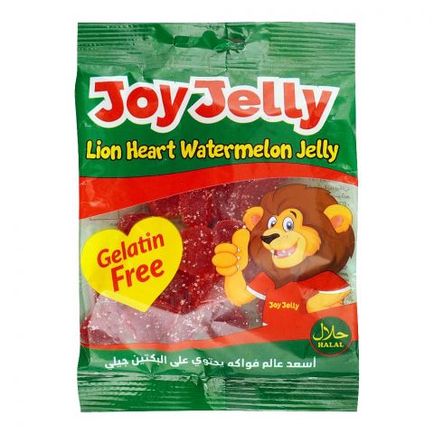 Joy Jelly Lion Heart Watermelon, Gelatin-Free, 80g Pouch