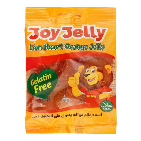 Joy Jelly Lion Heart Orange, Gelatin-Free, Pouch 80g