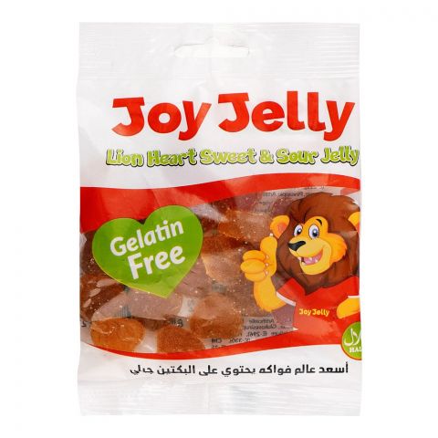 Joy Jelly Lion Heart Sweet & Sour, Gelatin-Free, Pouch 80g