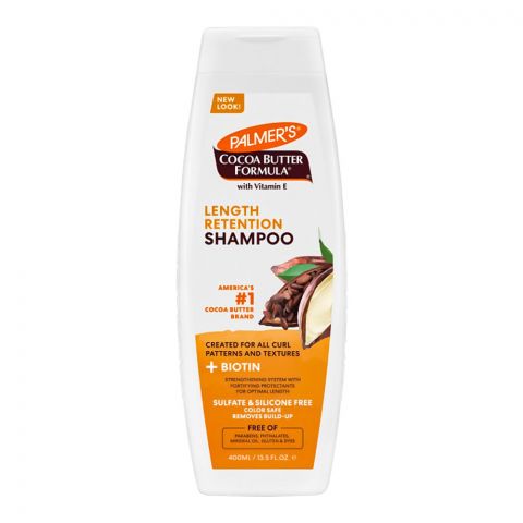Palmer's Cocoa Butter Formula Length Retention Shampoo, For Optimal Length, 400ml