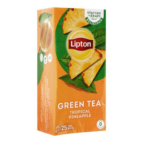Lipton Tropical Pineapple Green Tea Bags, 25-Pack