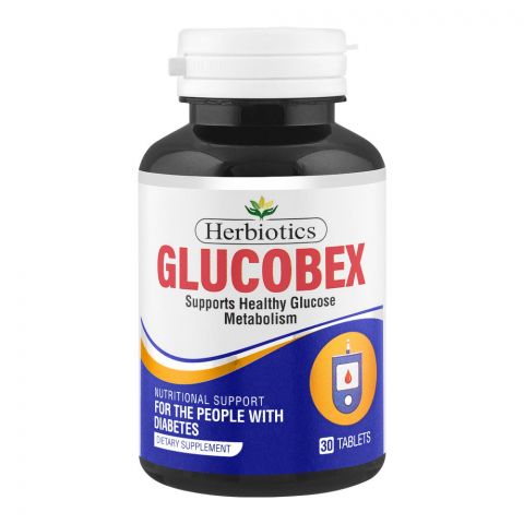 Herbiotics Glucobex Supports Healthy Glucose Metabolism, For Diabetes Patients, Dietary Supplement, 30-Pack
