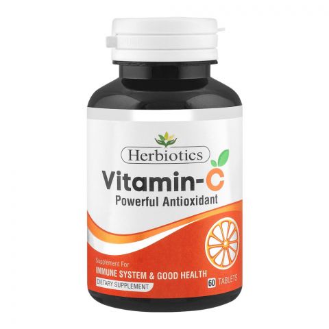 Herbiotics Vitamin-C Powerful Antioxidant, For Immune System & Good Health, Dietary Supplement, 60-Pack