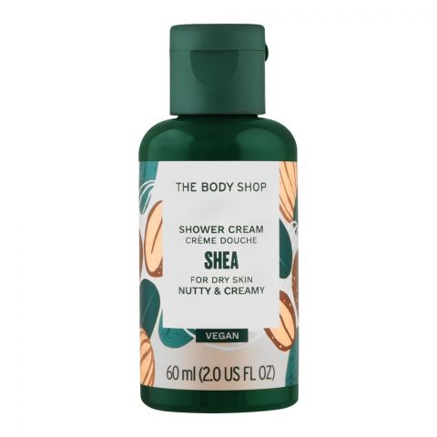 The Body Shop Shea Nutty & Creamy Shower Cream, For Dry Skin, Vegan, 60ml
