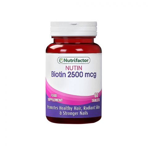 Nutrifactor Nutin Biotin Food Supplement, 2500mcg, 60-Pack