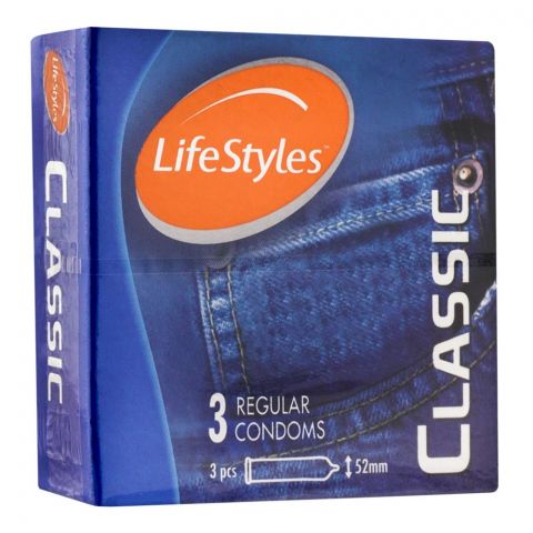 Life Style Classic Regular Condom, 3-Pack