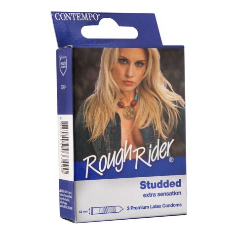 Rough Rider Studded Extra Sensation Condom, 3-Pack
