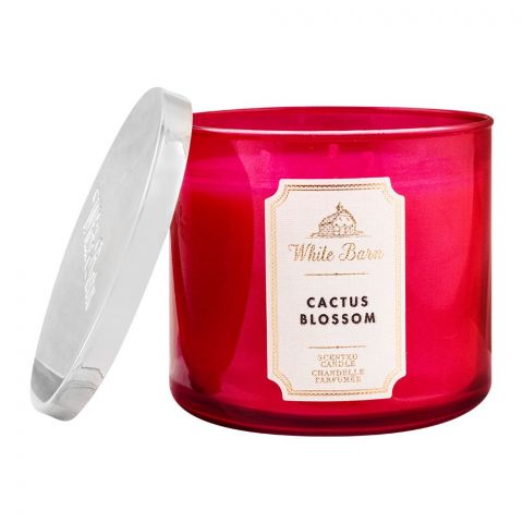 Bath & Body Works White Barn Cactus Blossom Scented Candle, 411g