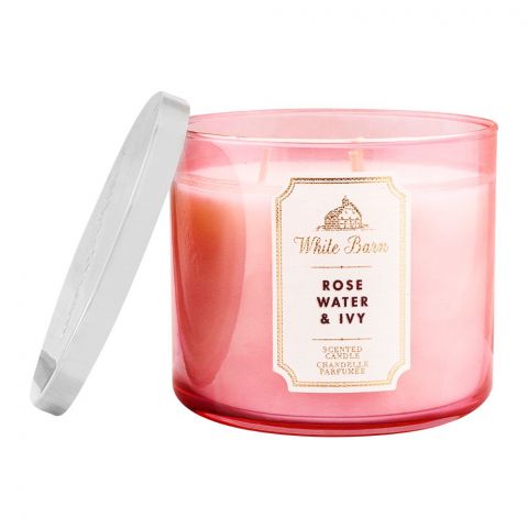 Bath & Body Works White Barn Rose Water & Ivy Scented Candle, 411g