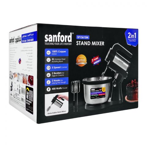 Sanford Stand Mixer, 4 Liter Capacity, 400W, SF-1361SM